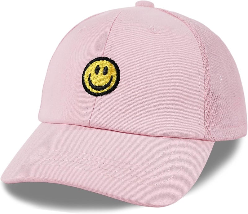 SONMONY Store Smile Face Toddler Baseball Cap Boy Baseball Hats Kids Washed Funny Hats Adjustable Cute Caps for 3-12 Years… - Image 1